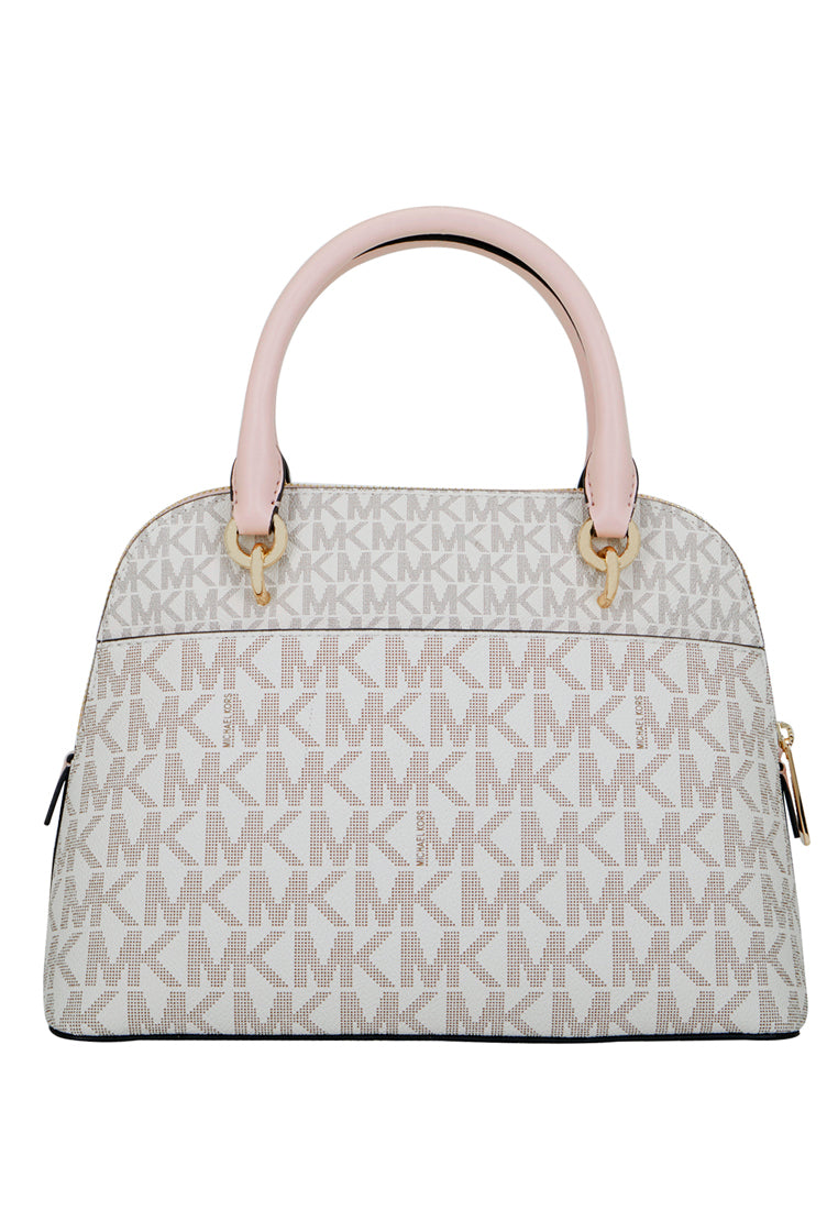 Michael Kors Jet Set Medium Logo Dome Satchel - Vanilla/Powder Blush