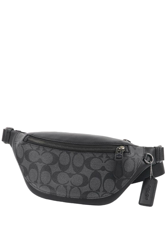 Coach Warren Mini Belt Bag In Signature Canvas - Black