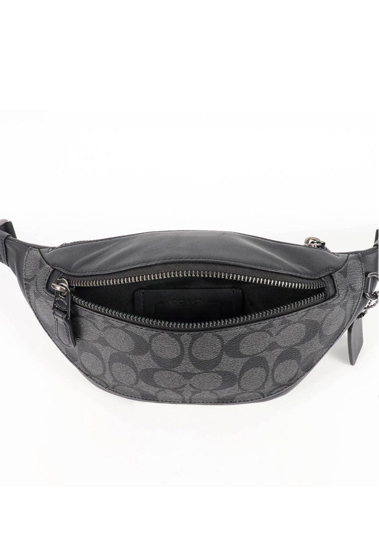 Coach Warren Mini Belt Bag In Signature Canvas - Black