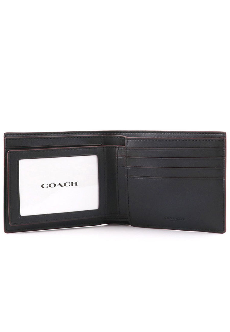 Coach Mens 3 In 1 Wallet In Signature Canvas - Black