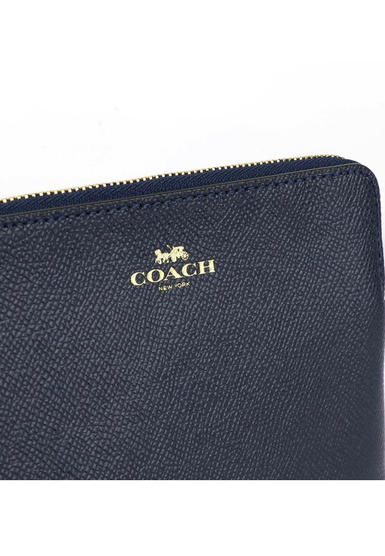 Coach Corner Zip Wristlet - Midnight Navy