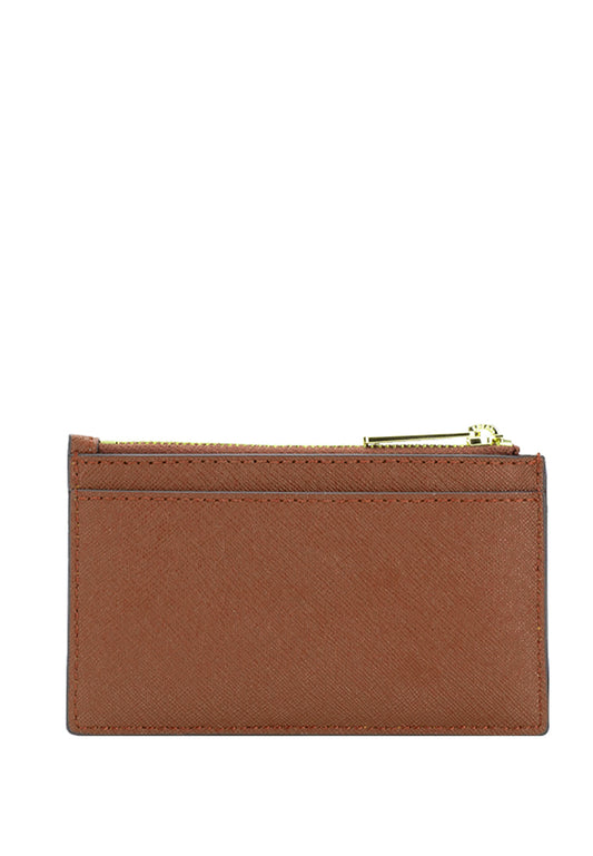 Michael Kors Jet Set Travel Top Zip Card Case - Brown