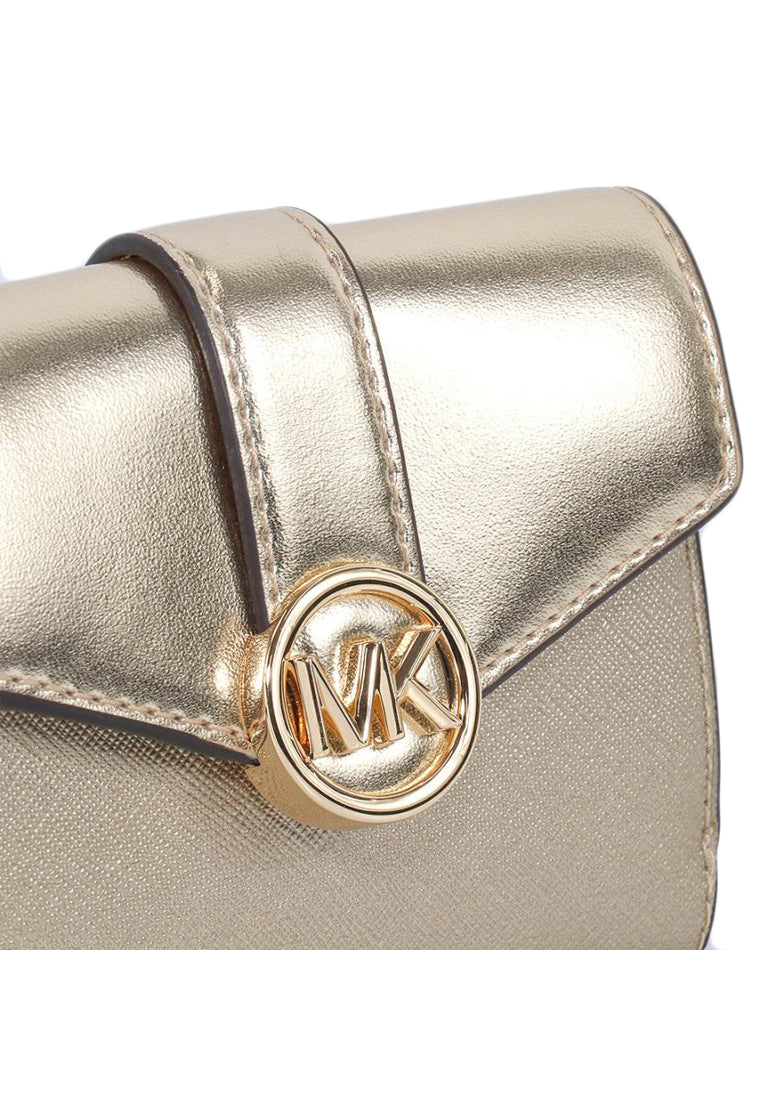 Michael Kors Carmen Medium Flap Bifold Wallet - Pale Gold