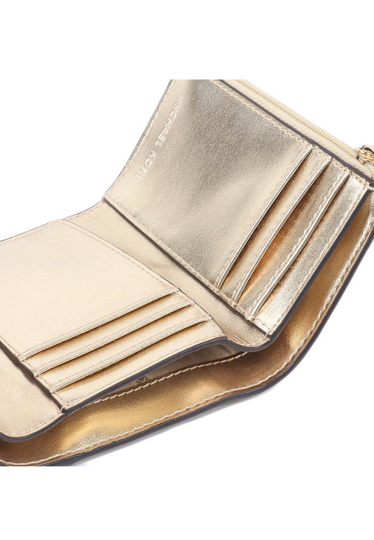 Michael Kors Carmen Medium Flap Bifold Wallet - Pale Gold