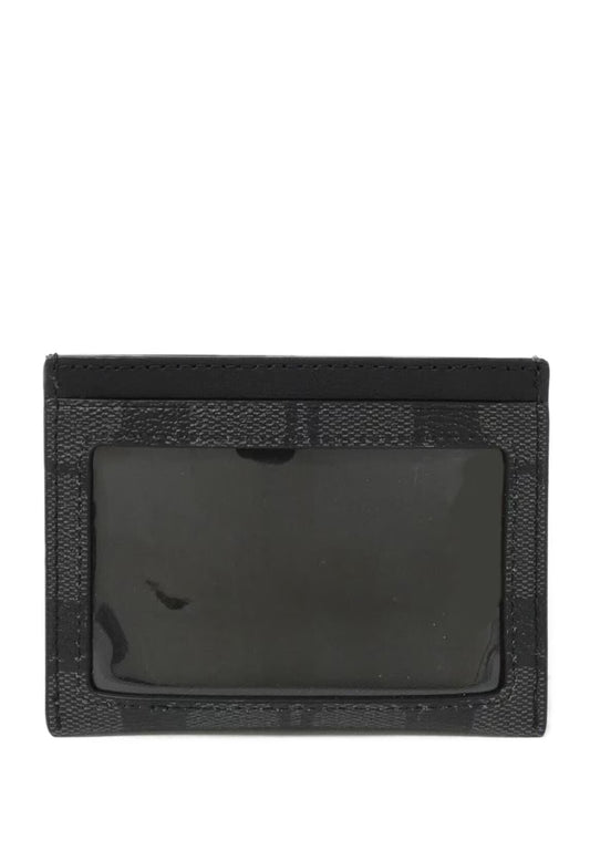 Coach Slim ID Card Case In Signature - Charcoal Black