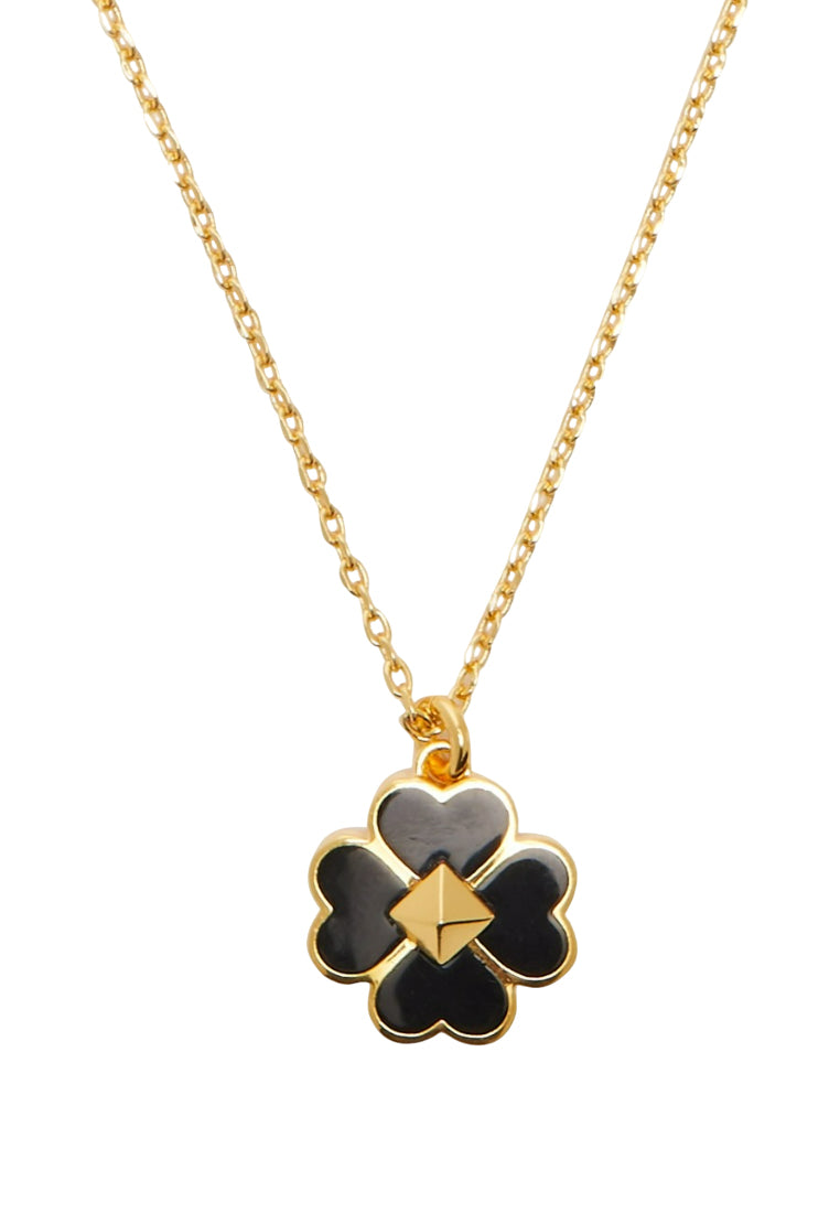 Kate Spade Spades & Studs Enamel Mini Pendant - Black