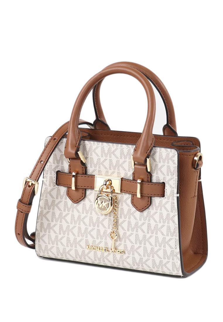 Michael Kors Hamilton Extra Small Satchel Signature Crossbody - Vanilla