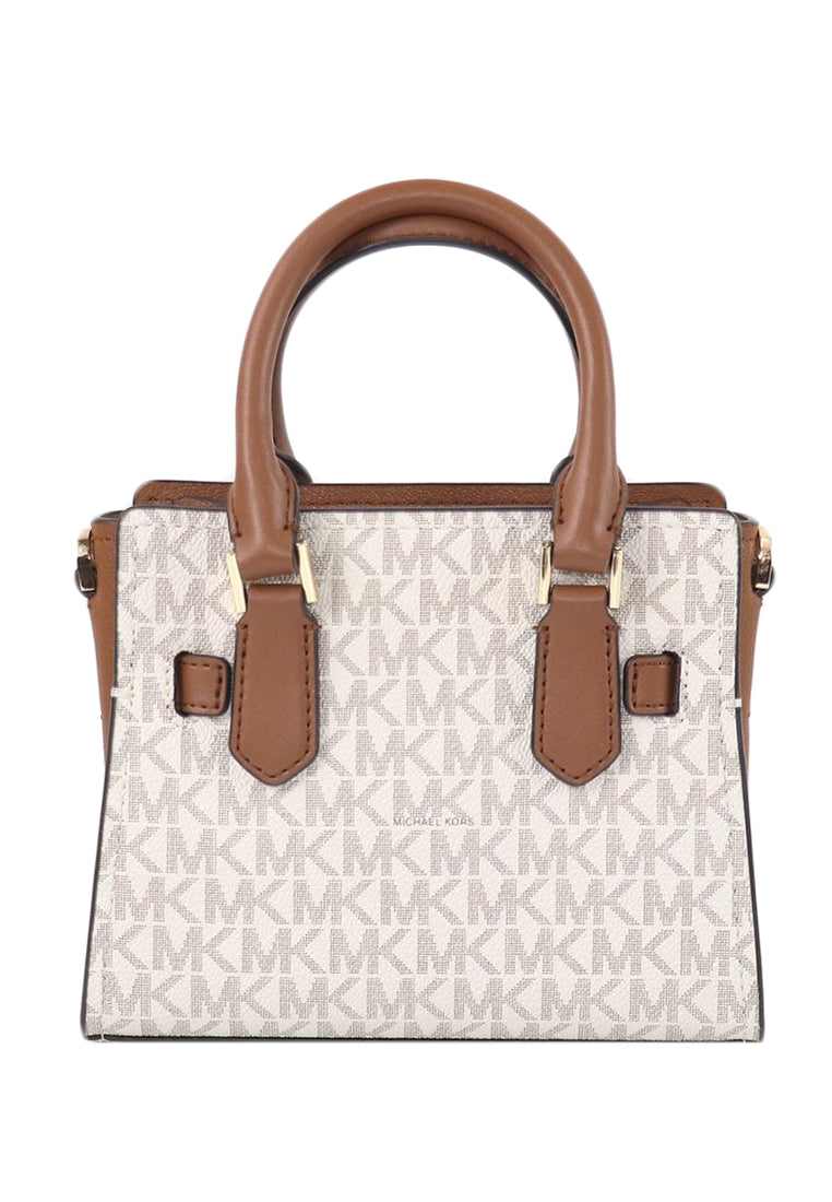 Michael Kors Hamilton Extra Small Satchel Signature Crossbody - Vanilla