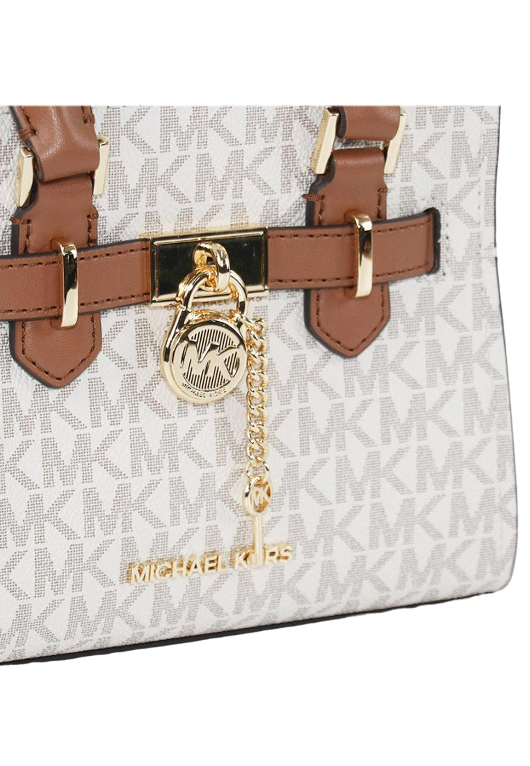 Michael Kors Hamilton Extra Small Satchel Signature Crossbody - Vanilla