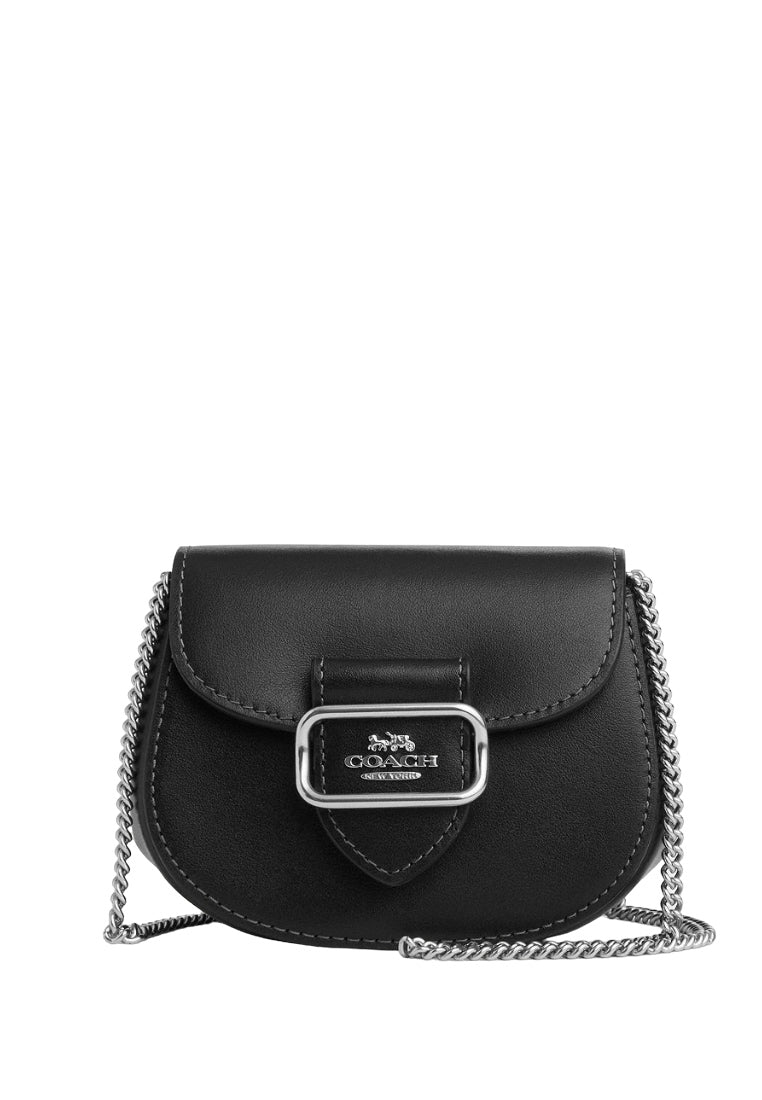 Coach Morgan Card Case On A Chain - Black