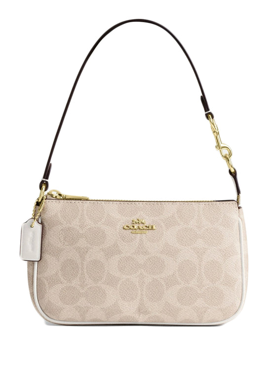 Coach Nolita 19 In Signature Canvas - Sand White