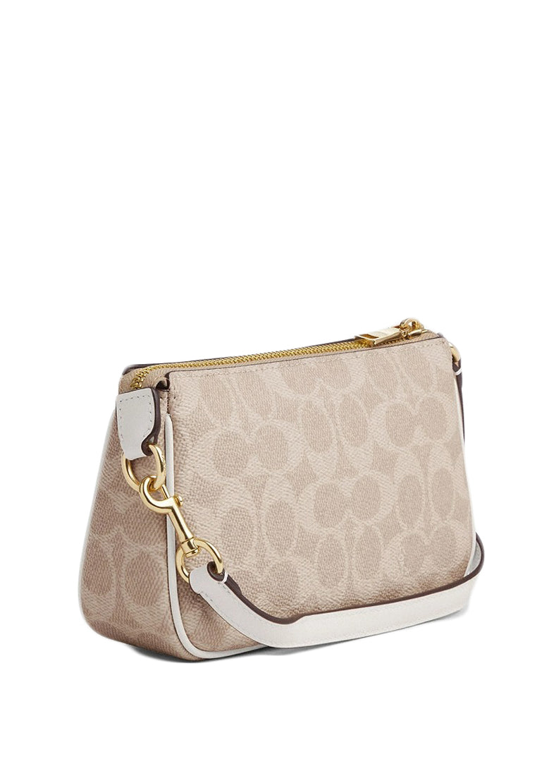 Coach Nolita 19 In Signature Canvas - Sand White