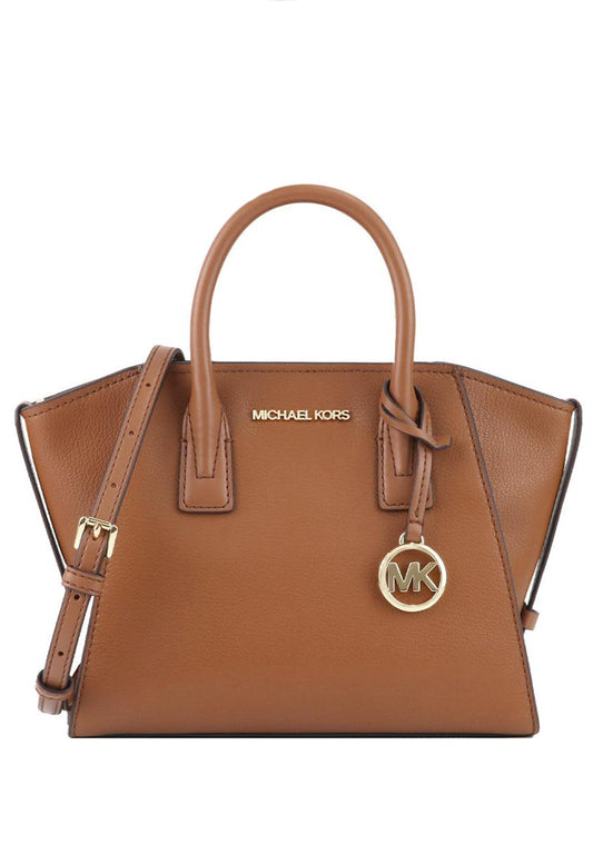 Michael Kors Avril Small Leather Top Zip Satchel - Brown