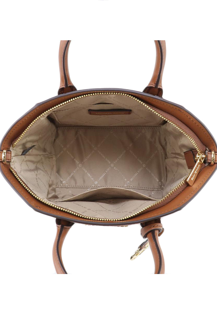 Michael Kors Avril Small Leather Top Zip Satchel - Brown