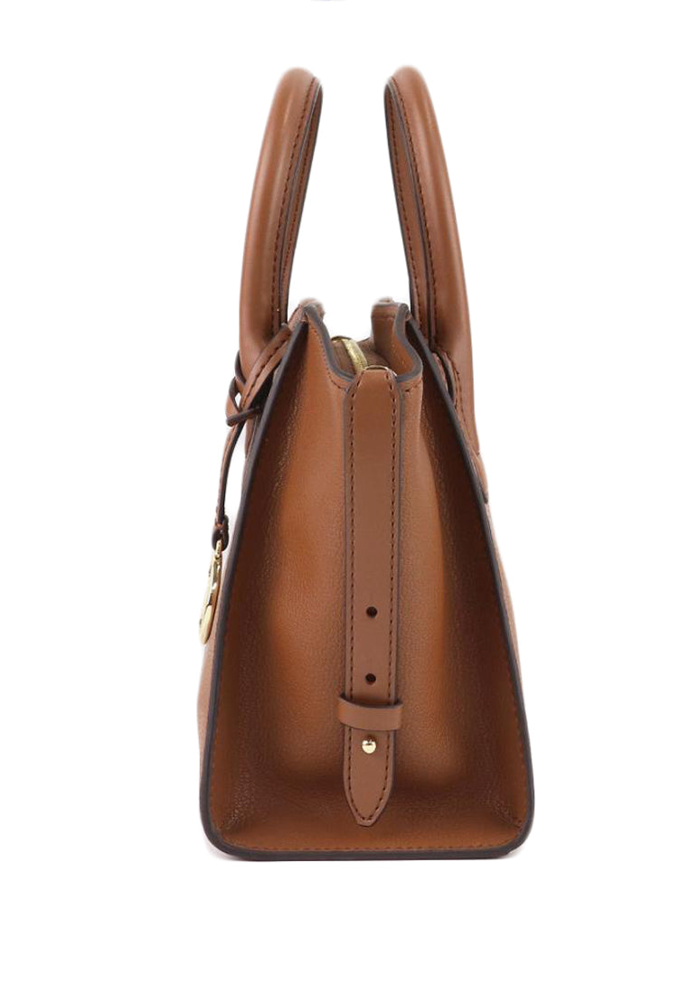 Michael Kors Avril Small Leather Top Zip Satchel - Brown