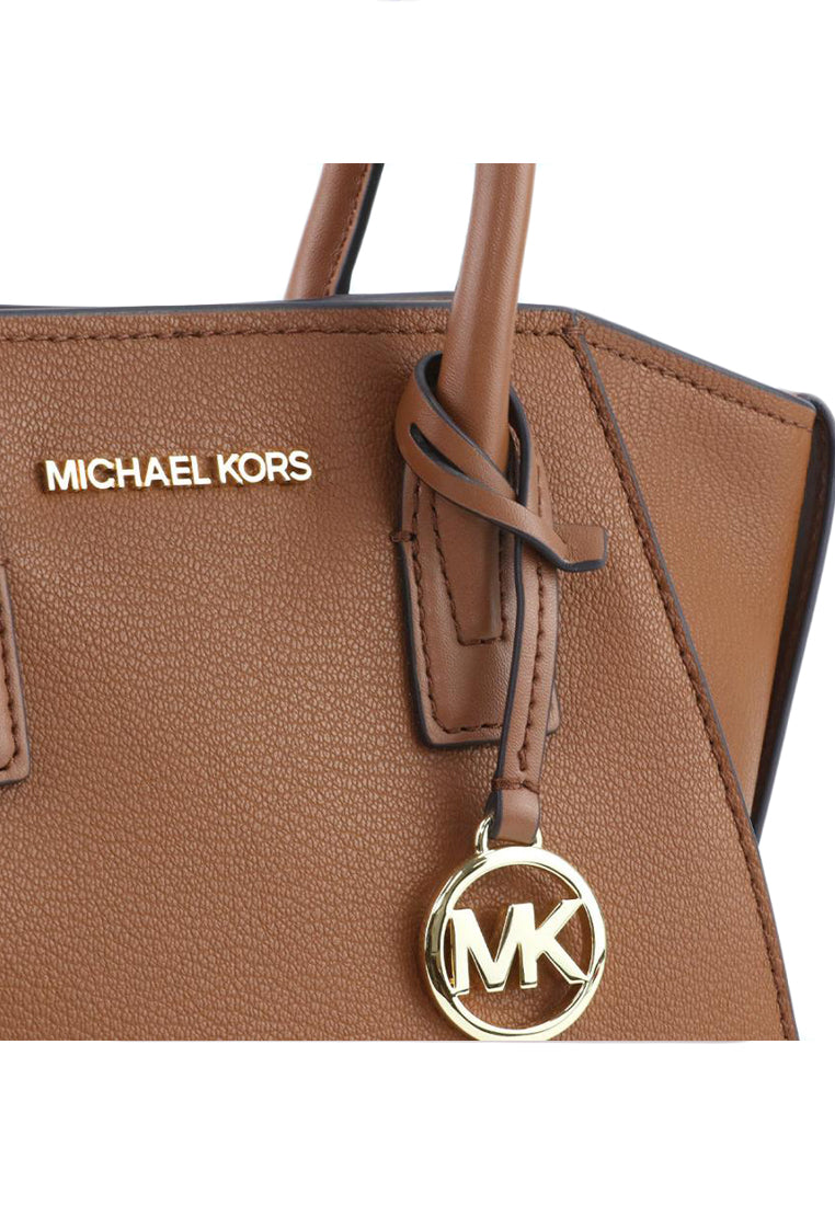 Michael Kors Avril Small Leather Top Zip Satchel - Brown