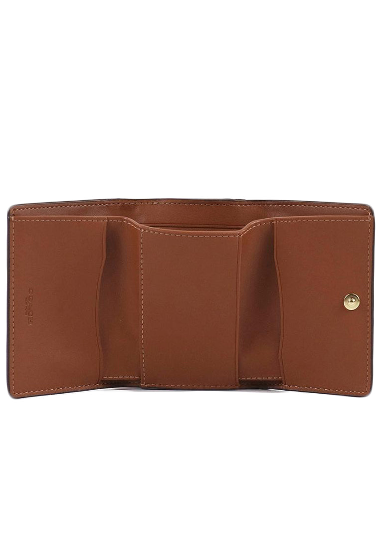 Coach Micro Wallet In Signature Canvas - Brown