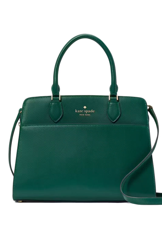 Kate Spade Madison Saffiano Leather Medium Satchel - Deep Jade