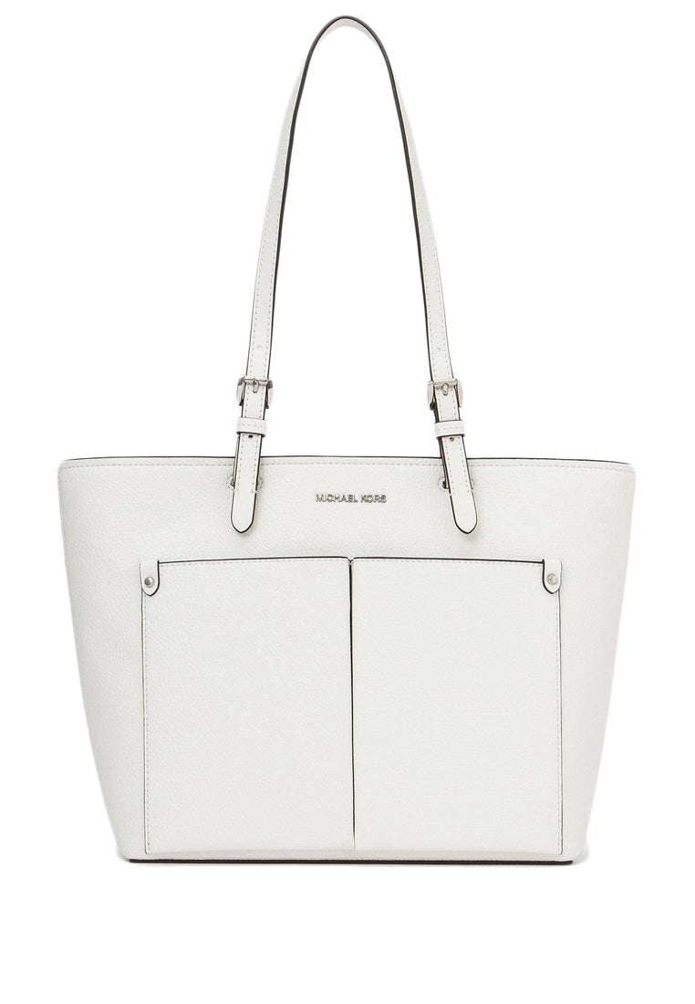 Michael Kors Jet Set Medium Pocket Tote Bag - White