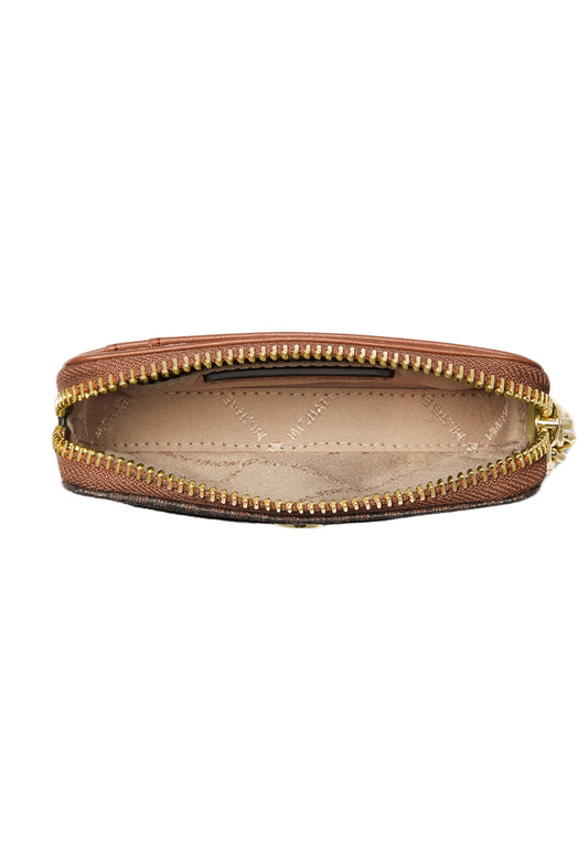 Michael Kors Medium Logo Chain Card Case - Brown