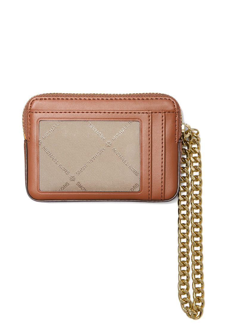 Michael Kors Medium Logo Chain Card Case - Brown