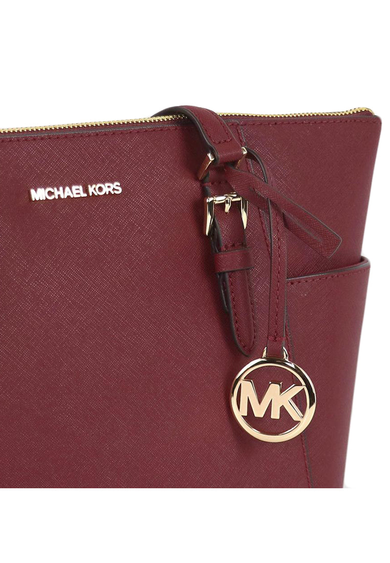 Michael Kors Charlotte Large Top Zip Tote Bag - Dark Cherry