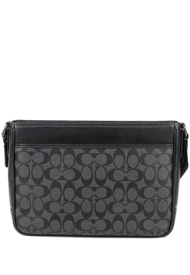 Coach Mens District Crossbody In Signature Canvas - Black