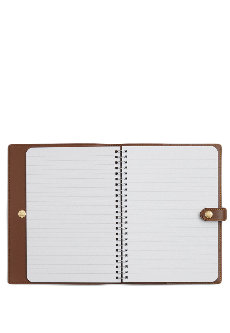 Coach Notebook In Signature Canvas With Floral Print - Brown