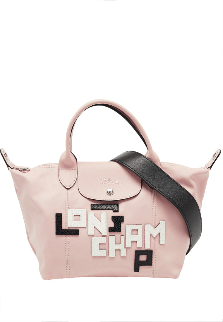 Longchamp Le Pliage Cuir LGP Small Top Handle - Light Pink