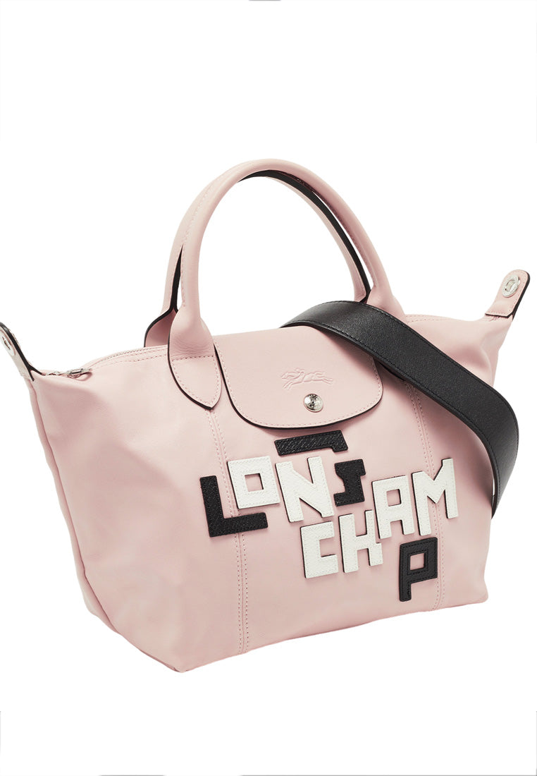 Longchamp Le Pliage Cuir LGP Small Top Handle - Light Pink