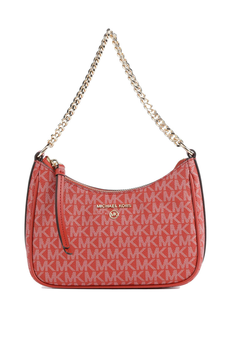 Michael Kors Jet Set Charm Small Logo Pochette - Crimson