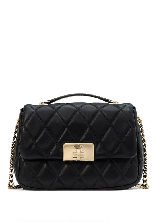 Kate Spade Carey Quilted Small Flap Crossbody - Black