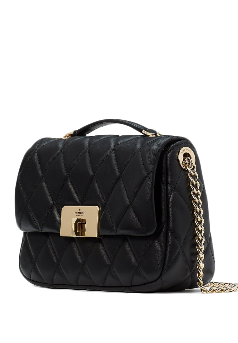 Kate Spade Carey Quilted Small Flap Crossbody - Black