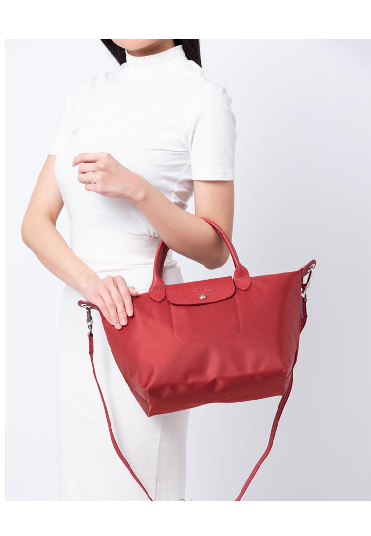 Longchamp Le Pliage Neo Small Top Handle Handbag - Red