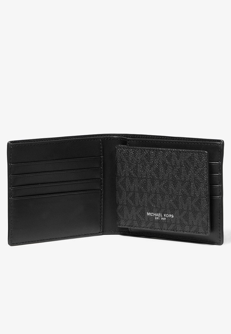 Michael Kors Men Cooper Billfold with Passcase - Signature Black