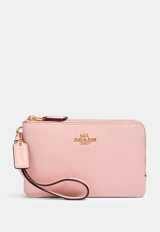 Coach Double Corner Zip Wristlet - Blossom