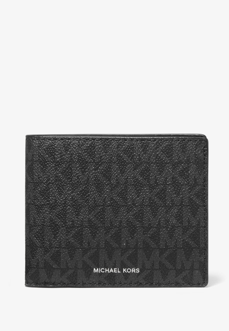 Michael Kors Cooper Logo Billfold Men Wallet With Coin Pouch - Black