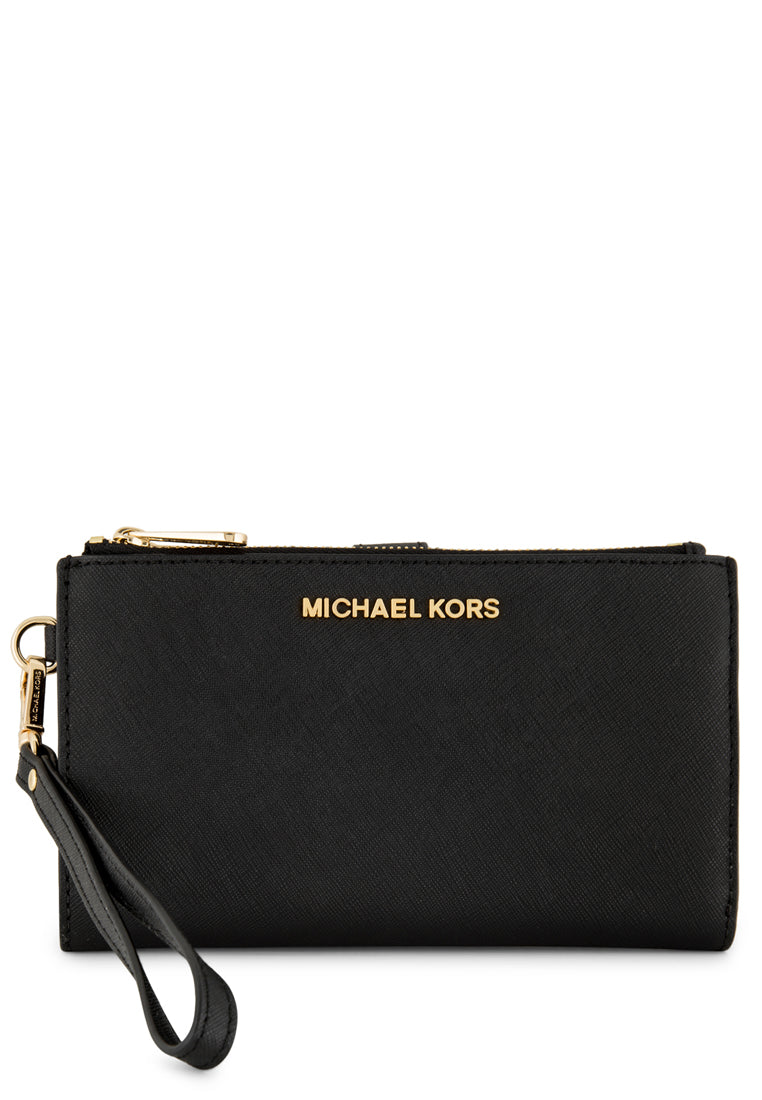 Michael Kors Jet Set Travel Large Double Zip Wristlet - Black