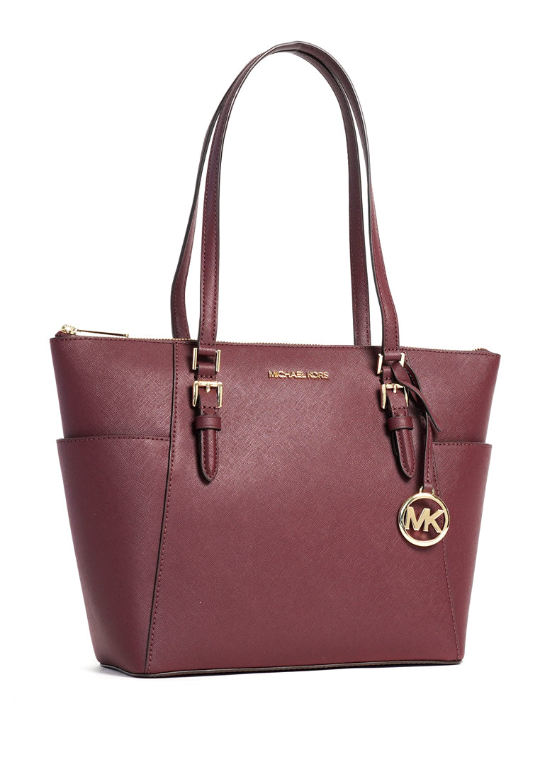 Michael Kors Charlotte Large Top Zip Tote - Merlot