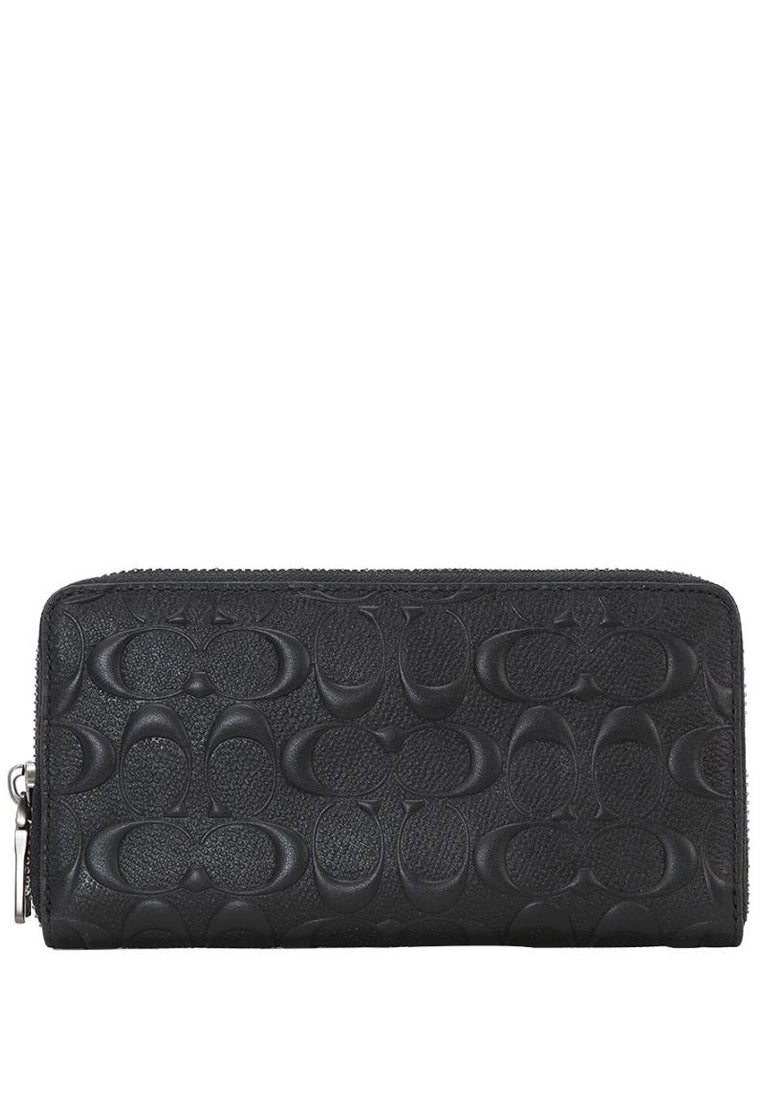 Coach Accordion Mens Wallet In Signature Leather - Black