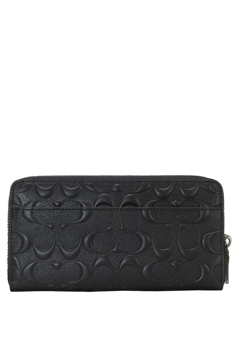 Coach Accordion Mens Wallet In Signature Leather - Black