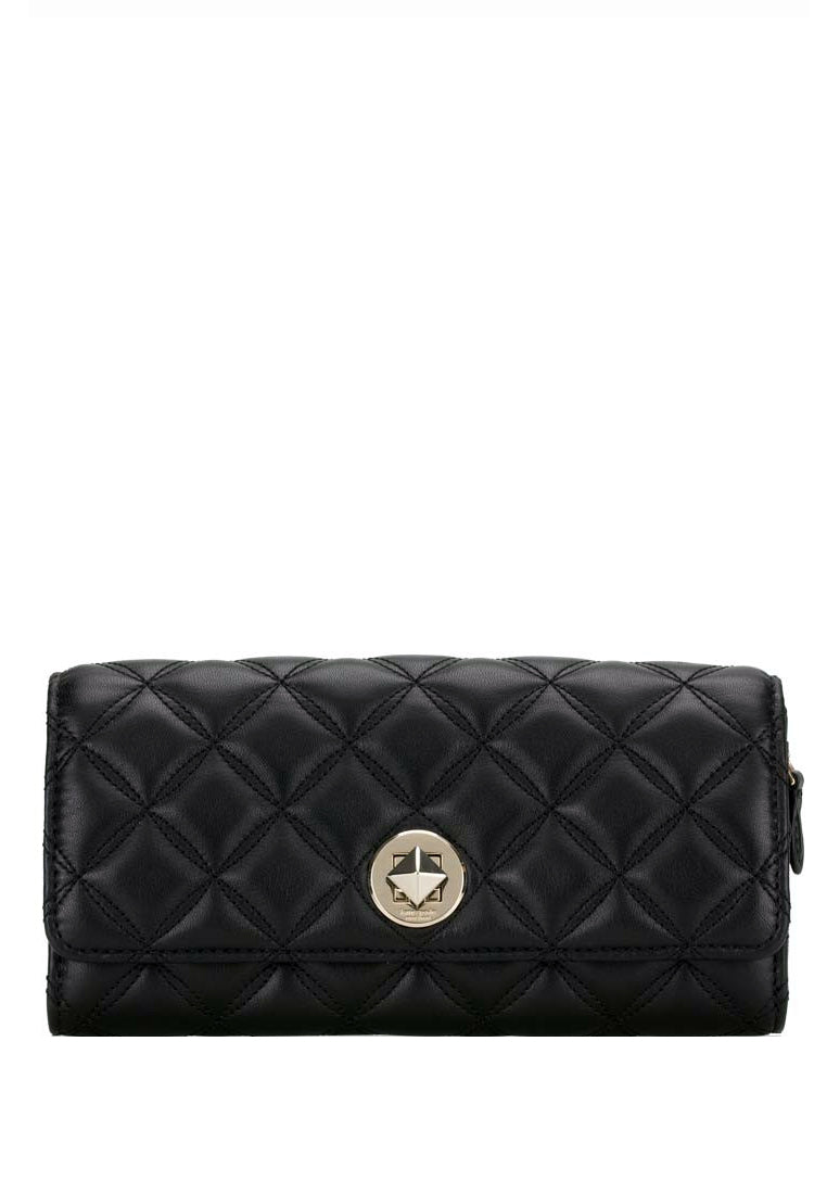 Kate Spade Natalia Large Flap Turnlock Wallet - Black