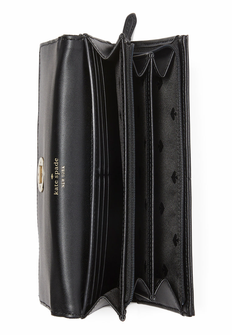 Kate Spade Natalia Large Flap Turnlock Wallet - Black