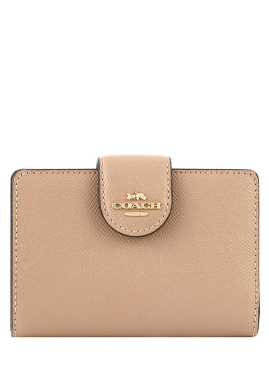 Coach Medium Corner Zip Wallet - Beige