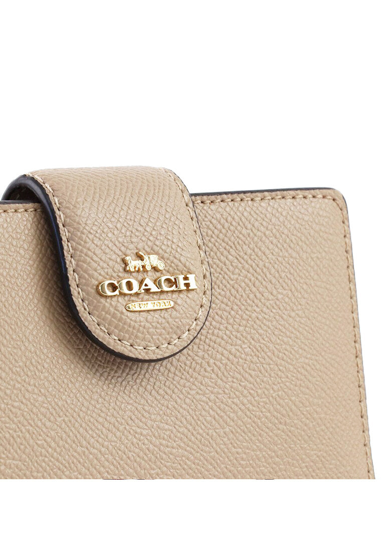 Coach Medium Corner Zip Wallet - Beige