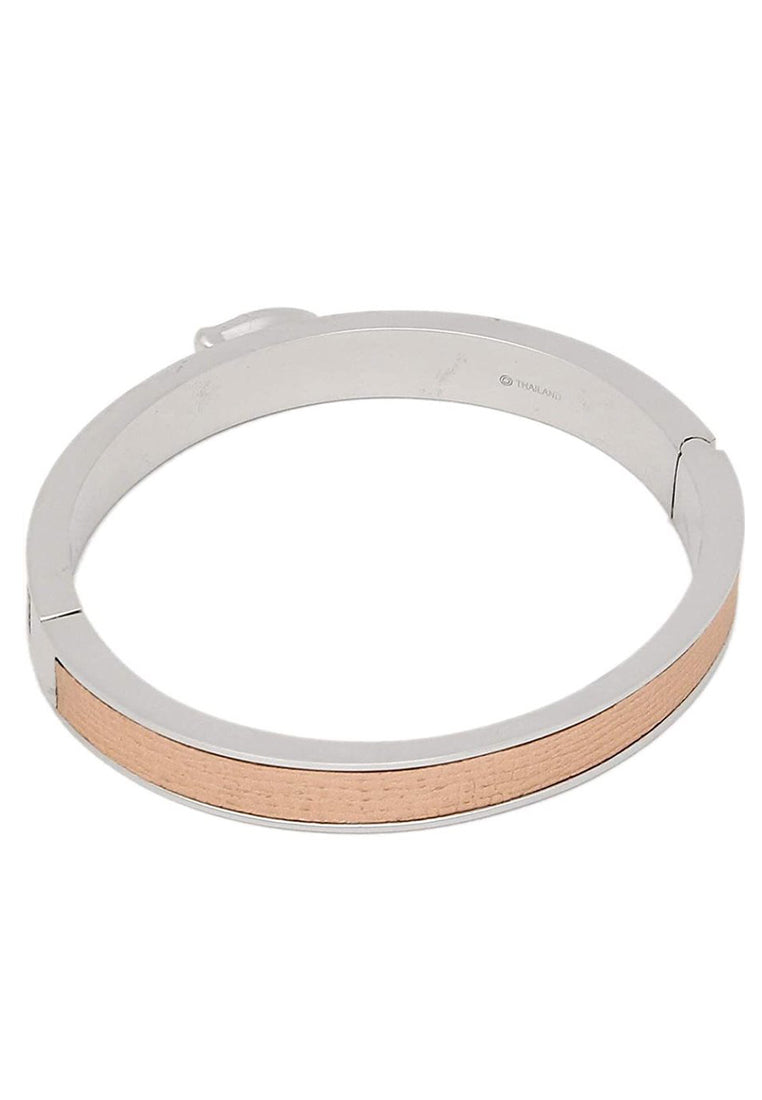 Coach Push Signature Hinged Bangle - Platnium