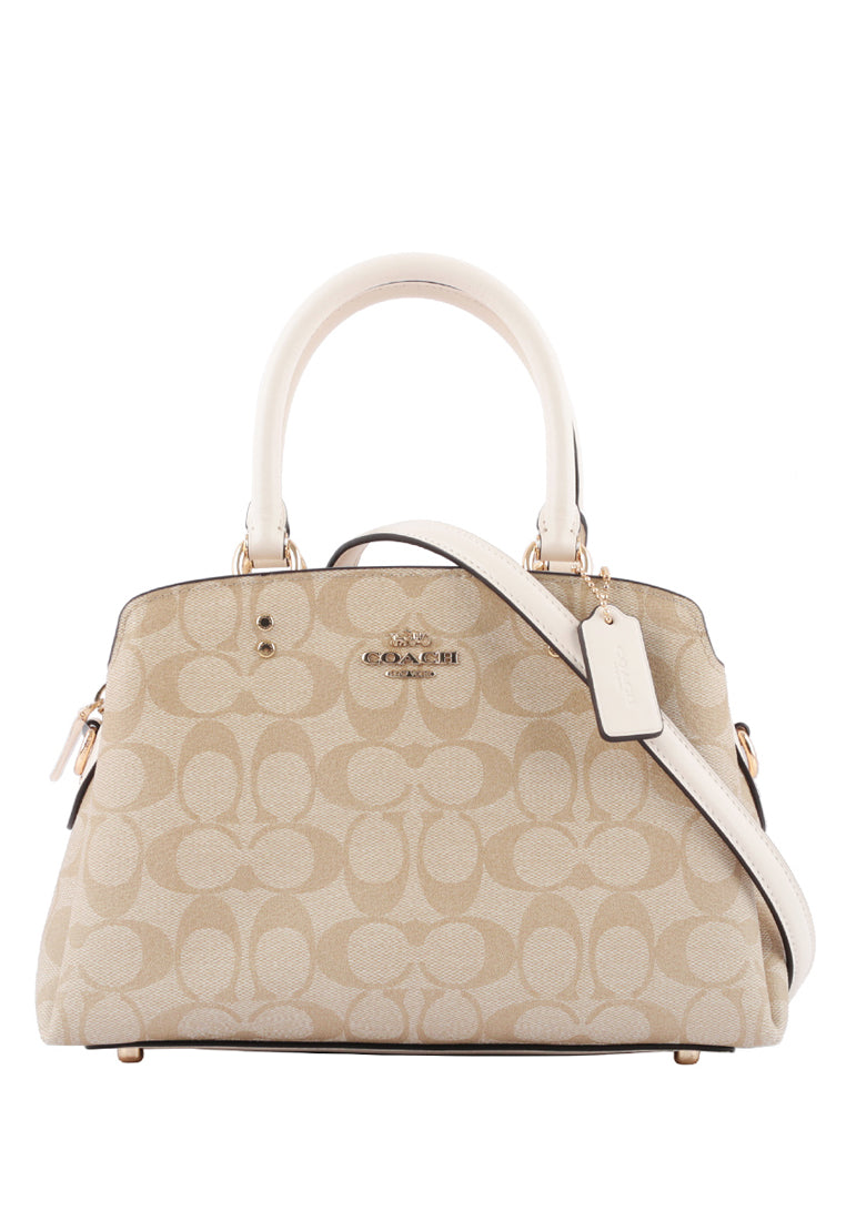 Coach Mini Lillie Carryall In Signature Canvas - Brown/White