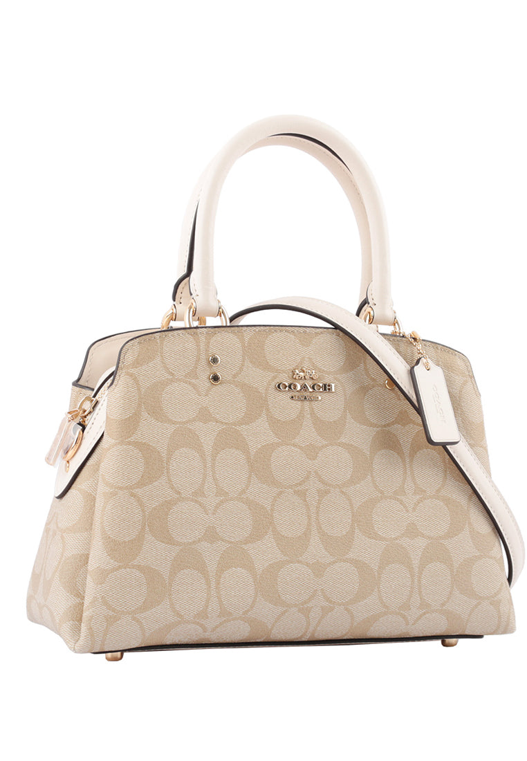 Coach Mini Lillie Carryall In Signature Canvas - Brown/White