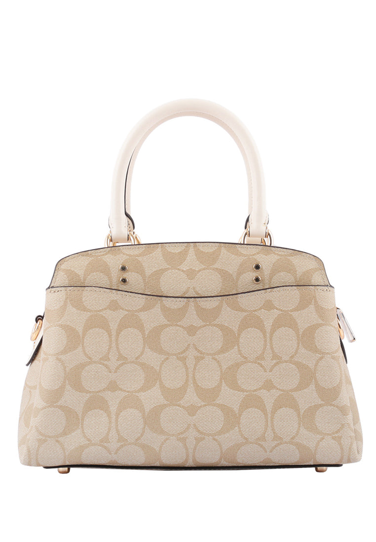 Coach Mini Lillie Carryall In Signature Canvas - Brown/White