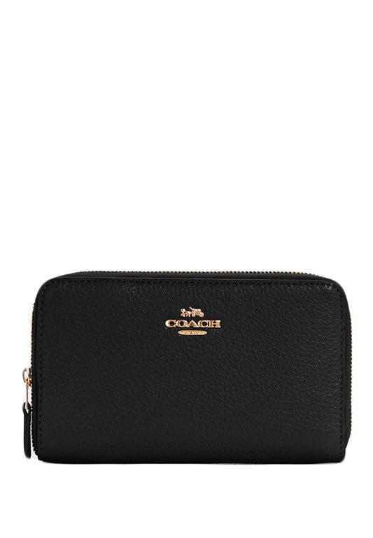 Coach Medium ID Zip Wallet - Black